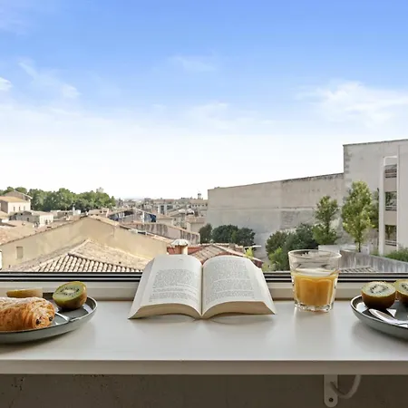 شقة Le Belvedere Nimois Veranda Et Vue Sur Les Toits Clim Centre-ville