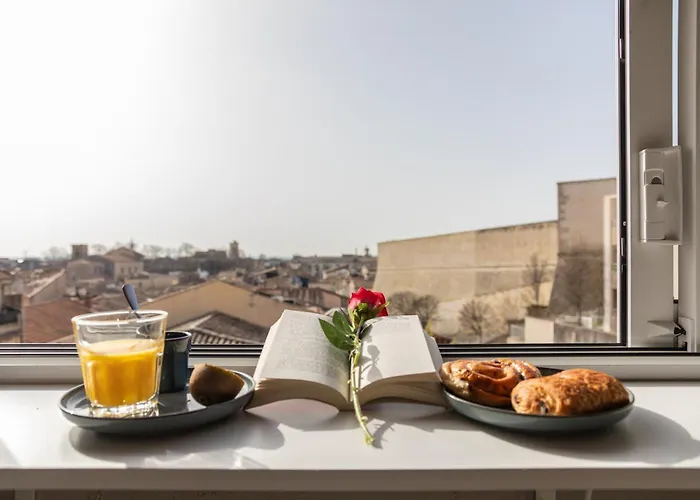 Belvedere Nimois Avec Veranda Et Vue Sur Les Toits Centre-ville Nîmes